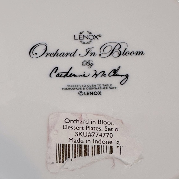 LENOX Orchard In Bloom Dessert Plates Set of 4 - Picture 10 of 12